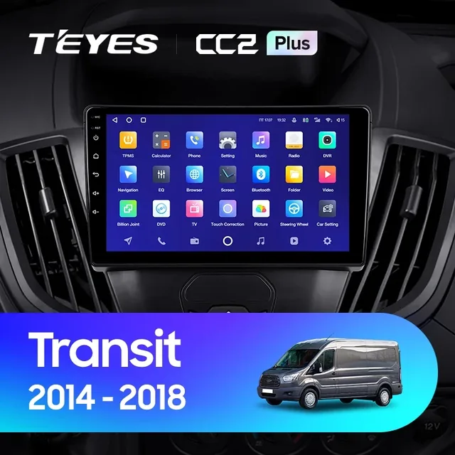Navigatie auto android Teyes CC3 Split pentru Ford Transit (2014-2018) - Android, 4GB RAM, 64GB, 9 inch QLED, 4G, DSP, imagine produs