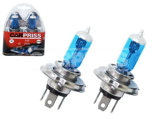 Becuri H4 halogen Carpriss imitatie xenon 30% set 2 buc 12V 60/55W P43t 70721056, imagine produs