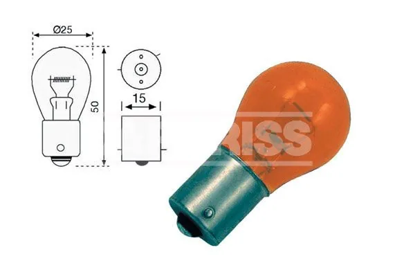 Becuri 24V camioane Carpriss PY21W 21W BAU15s 79780258, imagine produs