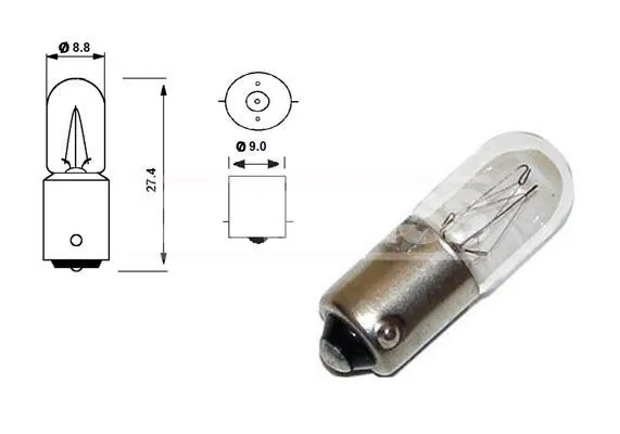 Bec halogen T4W 24V 4W Carpriss BA9s 79780288, imagine produs