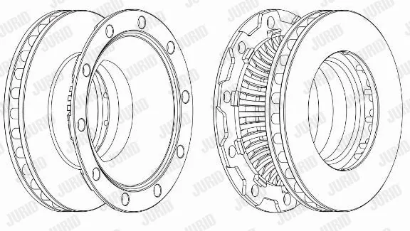 Disc frana spate stg/dr Jurid 569145J, imagine produs