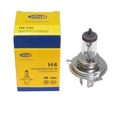 Bec H4 halogen Magneti Marelli 12V 60/55W P43t 002555100000, imagine produs