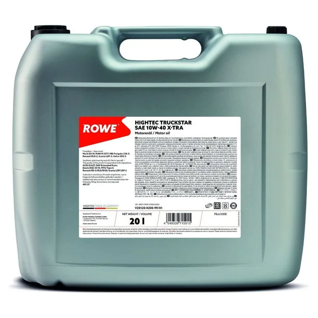 Ulei motor 20l 10W40 Rowe HighTec TruckStar X-tra, imagine produs