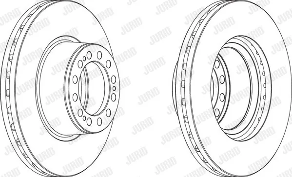 Disc frana spate stg/dr Jurid 569001J compatibil cu Mercedes-Benz, imagine produs