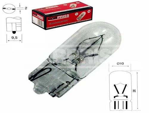 Bec halogen T10 W5W Carpriss 12V 5W W2,1x9,5d 79780272, imagine produs