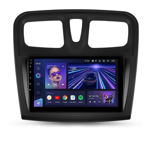 Navigatie auto android Teyes CC3 pentru Dacia Logan 2 (2016-2020) - 4+64GB, 9 inch, QLED, 4G, DSP, imagine produs