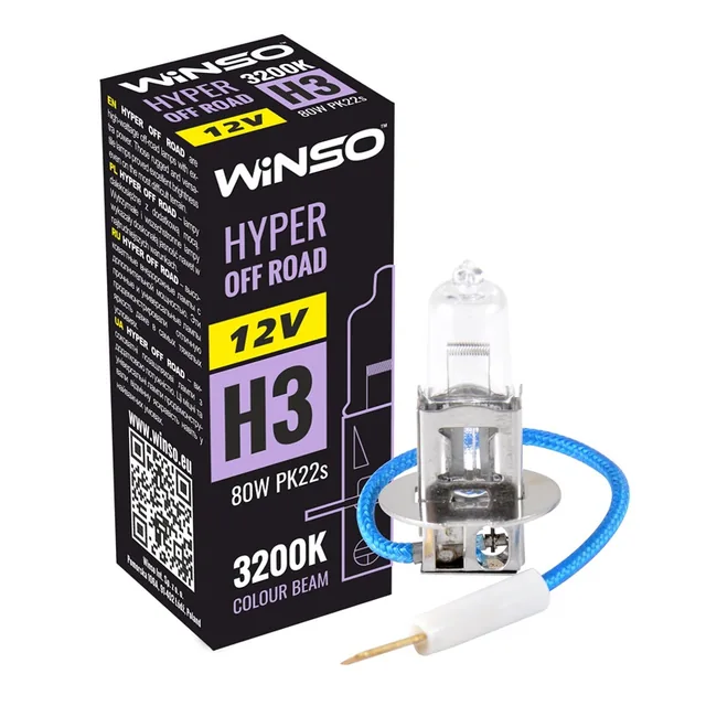 Bec halogen H3 12V 80W 3200K Winso Hyper Off-Road PK22s, imagine produs