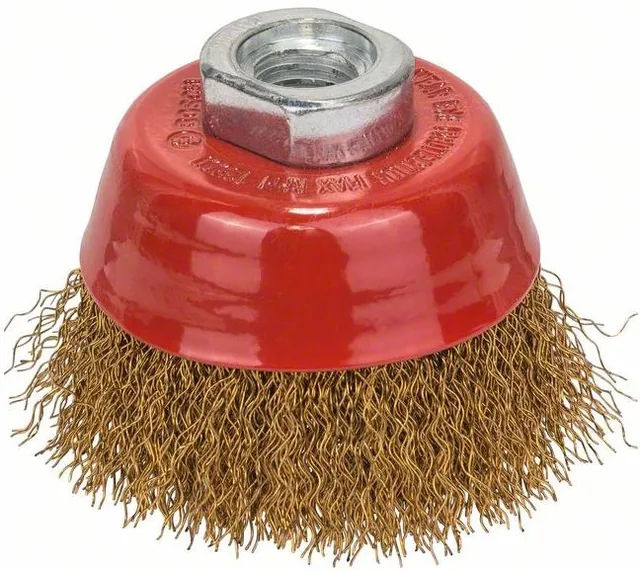 Perie de sarma ondulata 70 cu invelis din alama Bosch 1608614020, imagine produs