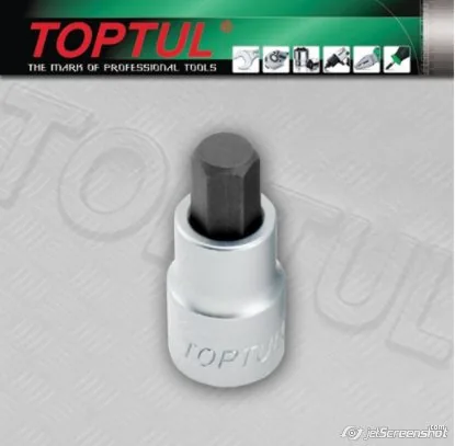 Cheie tubulara bit hexagon 3/8 10mm Toptul BCDA1210, imagine produs