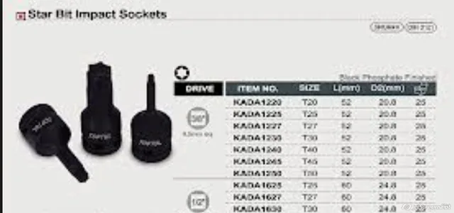 Bit impact torx 1/2 T30 Toptul KADA1630, imagine produs