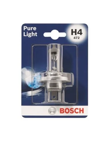 Bec H4 Pure Light 12V 60/55W P43t Bosch 1987301001, imagine produs
