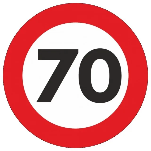 Indicator limitare viteza 70 km/ora diametru 12 autocolant MTR 12217351, imagine produs