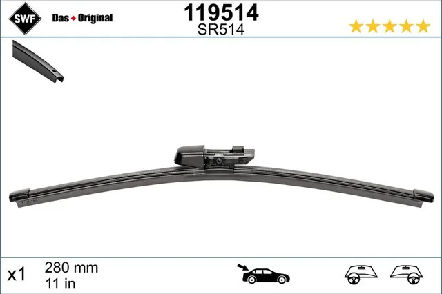 Stergator luneta fara rama SWF 280 mm 119514, imagine produs