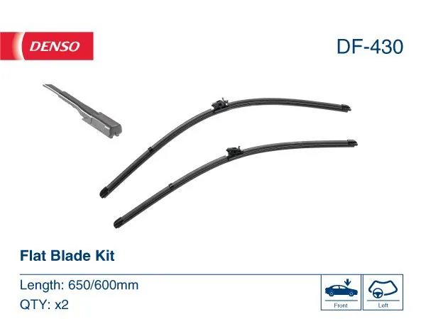 Stergatoare parbriz Denso DF430 fara rama Flat 650 mm 600 mm fata compatibil cu Mercedes-Benz Sprinter, imagine produs