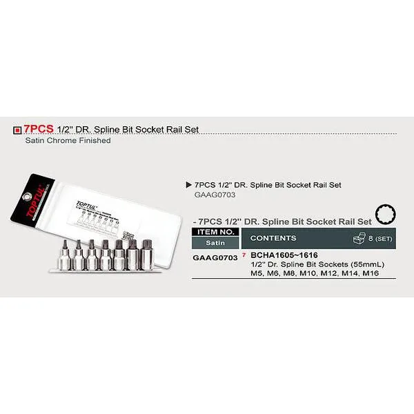 Set biti Torx M 1/2 Toptul GAAG0703, imagine produs