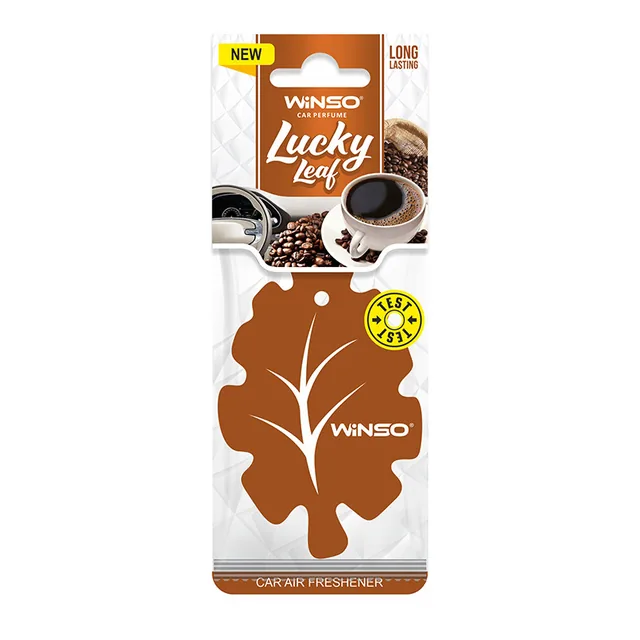 Odorizant auto card Winso Lucky Leaf Card Coffee 537900, imagine produs
