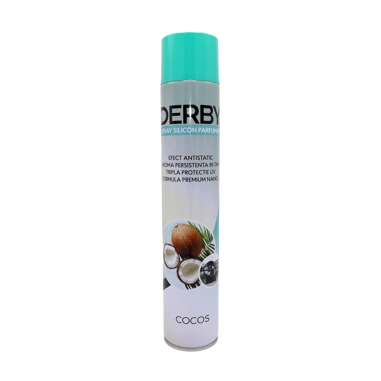Spray silicon bord DERBY parfumat Cocos 750ml 0.750 L, imagine produs