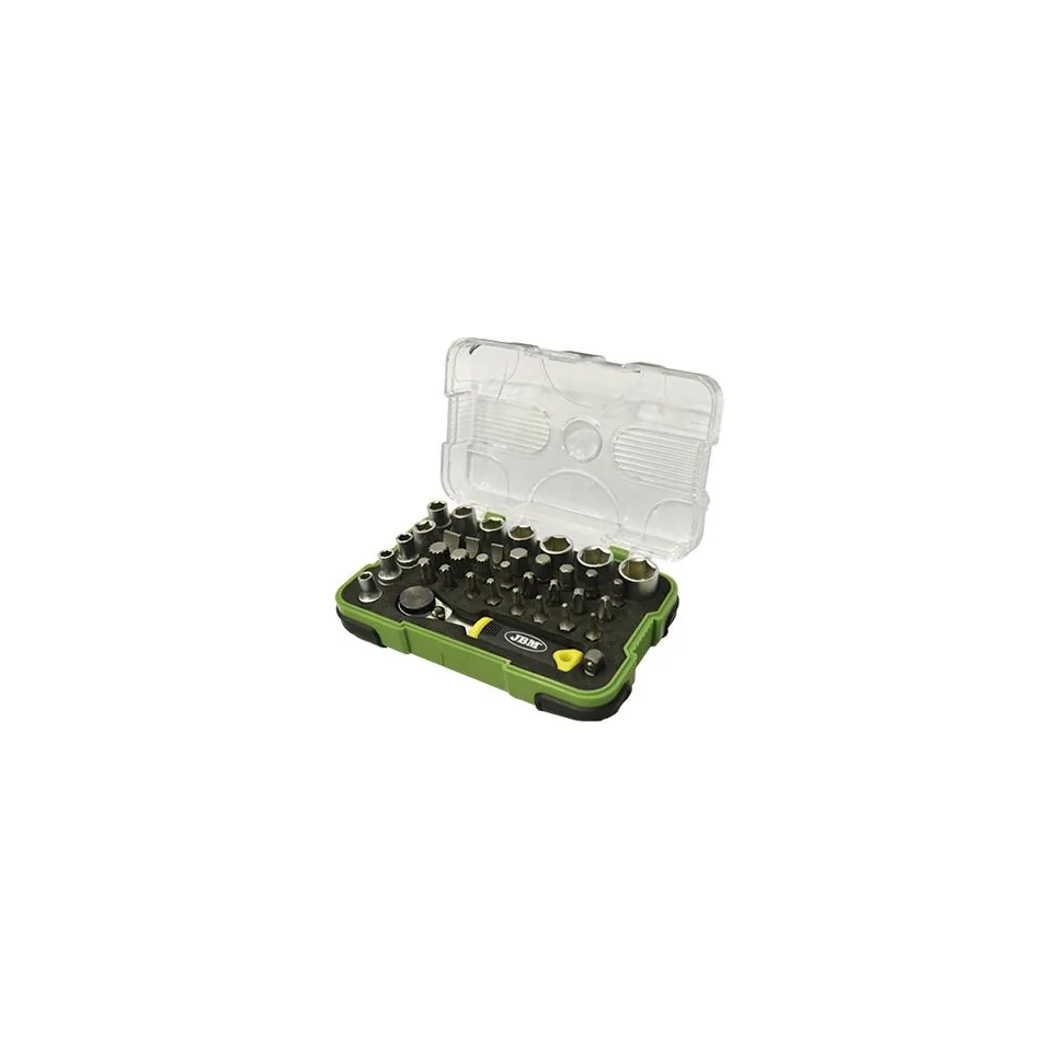 Trusa chei tubulare 38 piese cu clichet telescopic 1-4 JBM cutie verde, imagine produs
