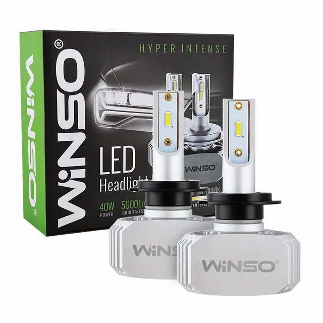 Bec led H7 Winso 24V 40W 5000 Lm 6000K CSP Chip, imagine produs