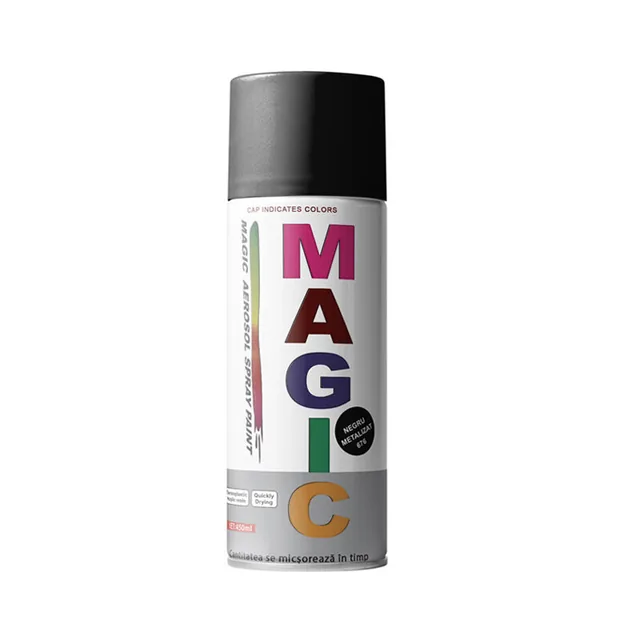 Vopsea spray Negru Mat 004 Magic 450 ml, imagine produs