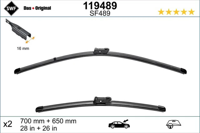 Stergatoare parbriz fara rama SWF 700 mm 650 mm 119489, imagine produs