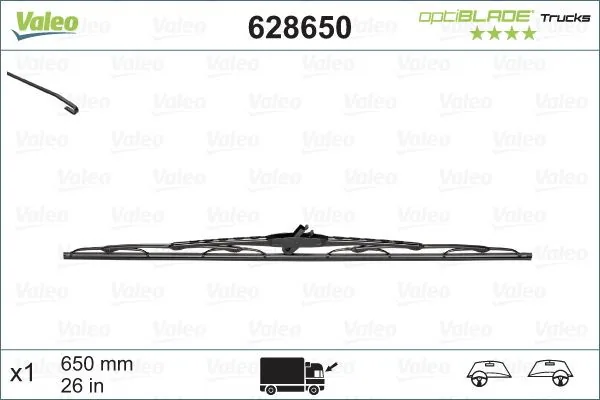 Stergator parbriz cu rama 650 mm Valeo 628650, imagine produs
