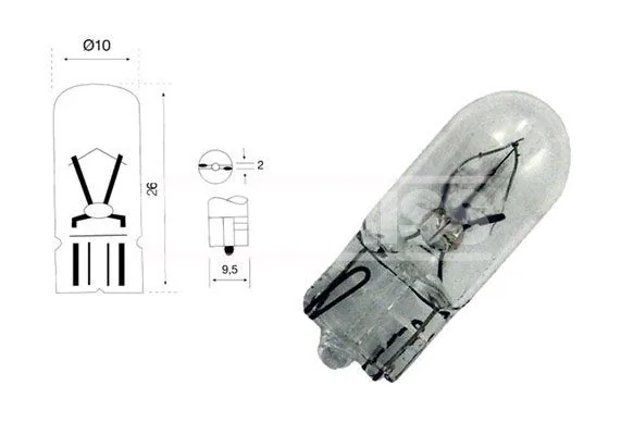 Becuri 24V camioane Carpriss W5W 5W L2,1x9,5d 79780283, imagine produs