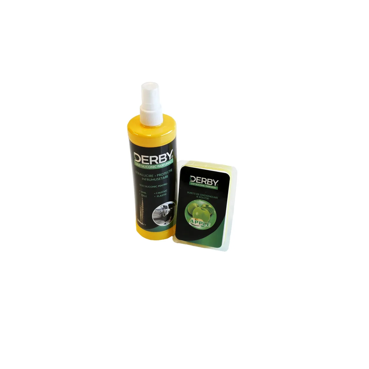 Curatare interior auto DERBY Ulei siliconic bord Mar 300 ml burete I4368, imagine produs