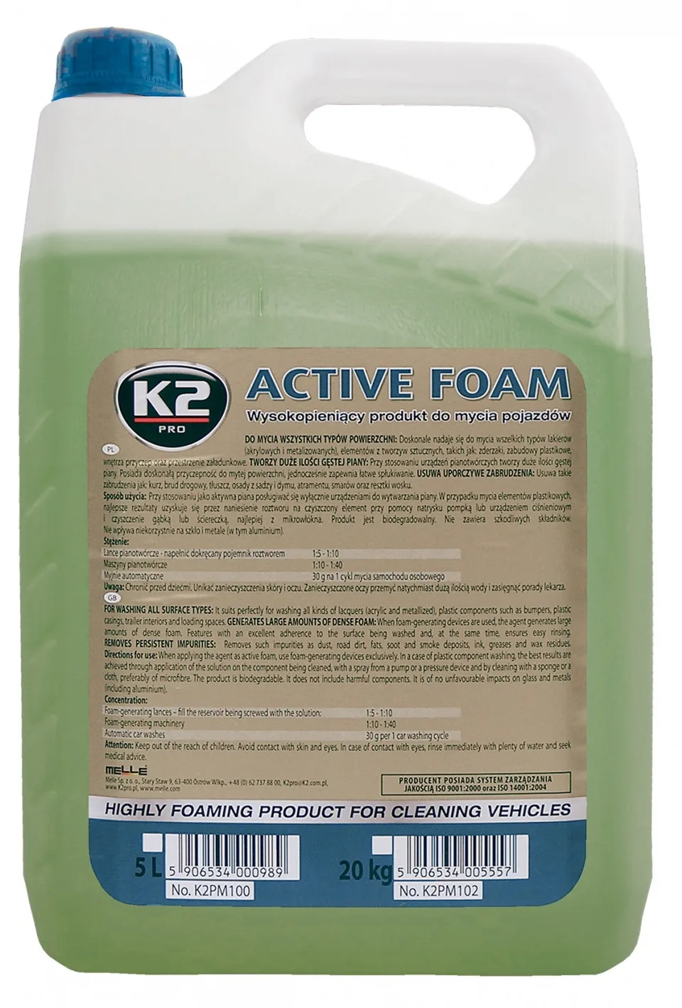 Spuma activa auto K2 5KG, imagine produs