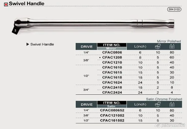 Maner pivotant 1/2 10 Toptul CFAC1210, imagine produs