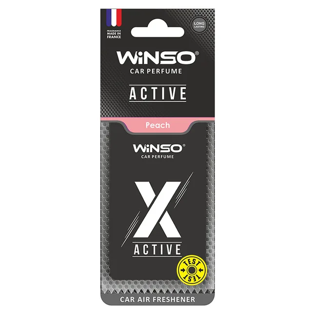 Odorizant auto card Winso X Active Card Peach 533540, imagine produs