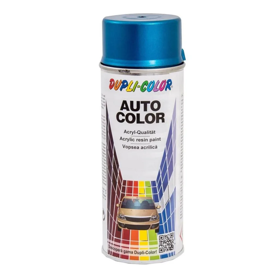 Vopsea spray auto Dacia Albastru Electric metalizata Dupli-Color, imagine produs