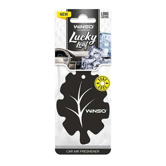 Odorizant auto Winso Lucky leaf Black diamond Ice 81185, imagine produs