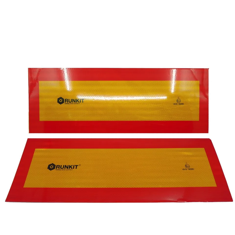 Placa reflectorizanta vehicul lung set 2 buc 56,5 x 20,5 cm ECE Runkit RKPR02, imagine produs
