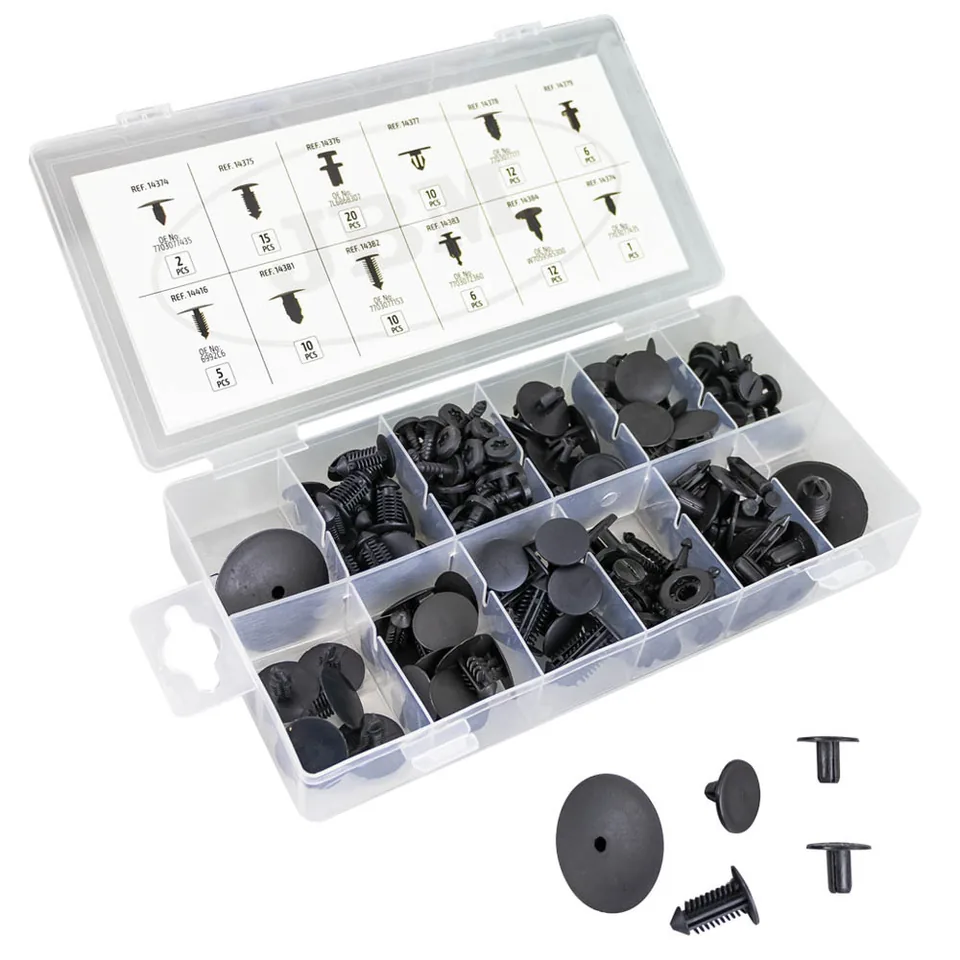 Clipsuri auto set pentru tapiterie JBM 53712 compatibil cu Dacia Renault, imagine produs