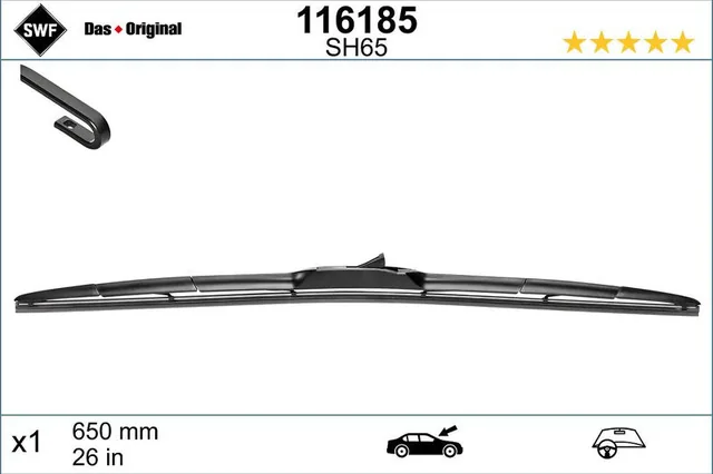 Stergator parbriz fara rama 650 mm SWF Wiper Hybrid LHD 116185, imagine produs