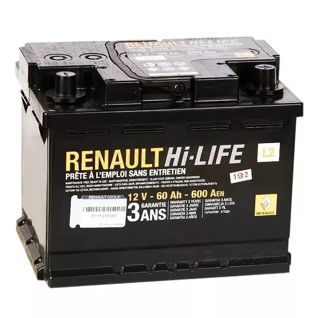 Baterie auto Renault 7711947964 12 V 60 Ah 600A, imagine produs
