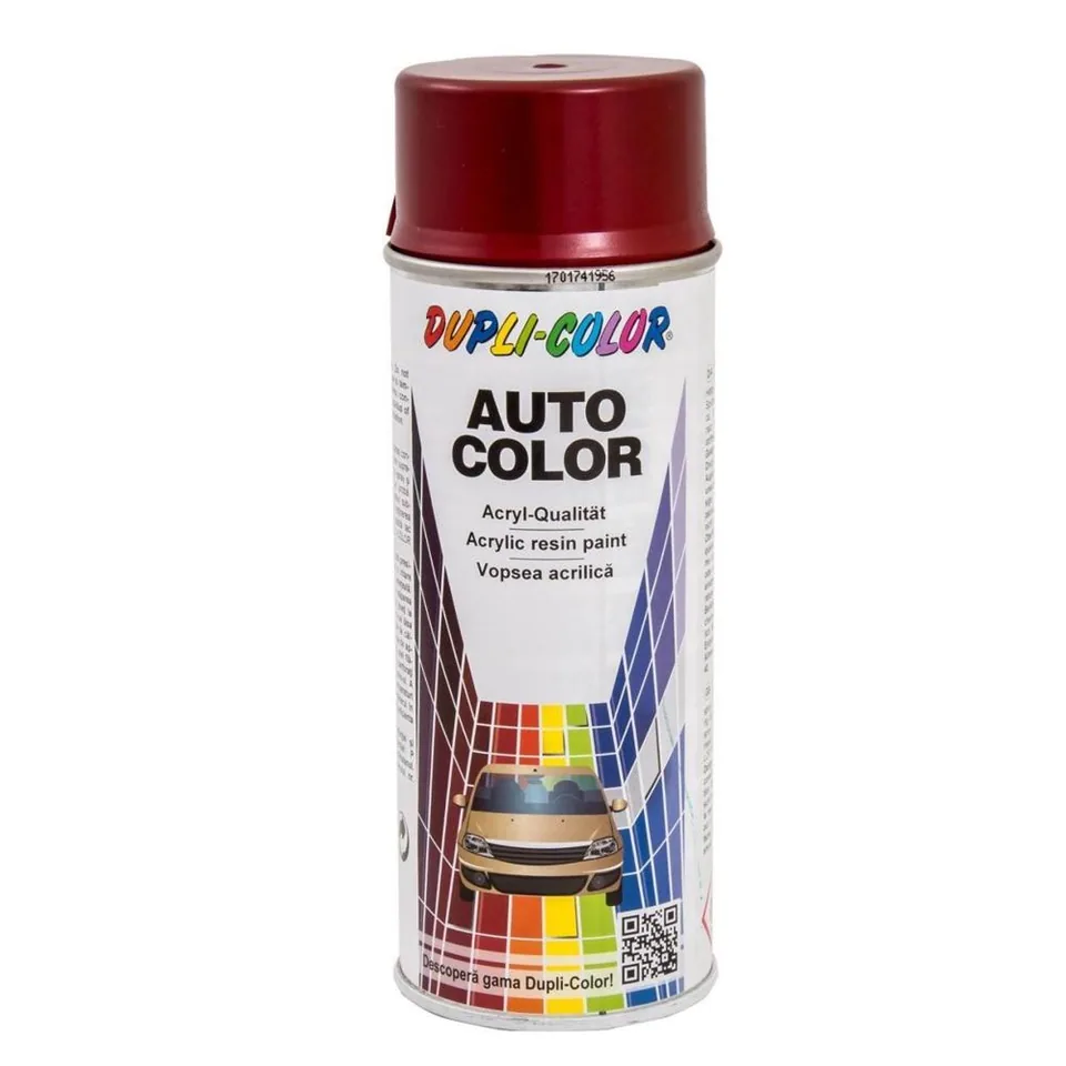 Vopsea spray auto Dacia rosu toreador metalizata DUPLI-COLOR, imagine produs