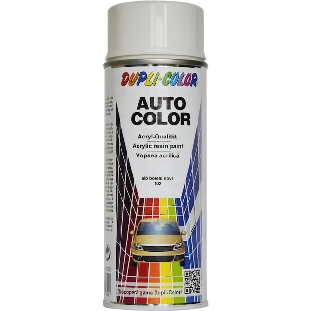 Vopsea spray auto Dacia Alb Boreal 350 ml Motip, imagine produs
