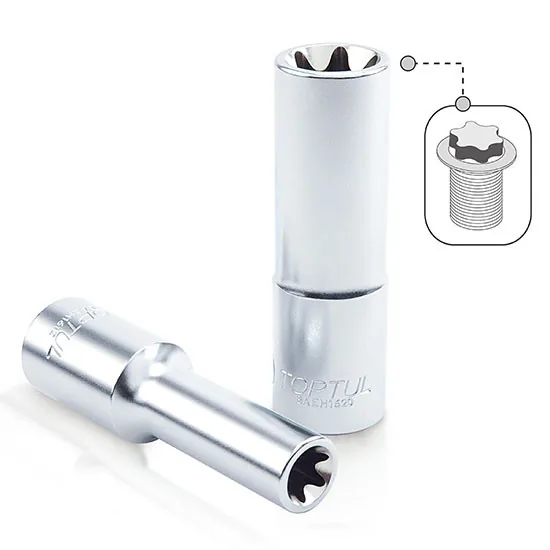 Cheie tubulara lunga 1/4 E8 Toptul BAEH0808 50mm, imagine produs