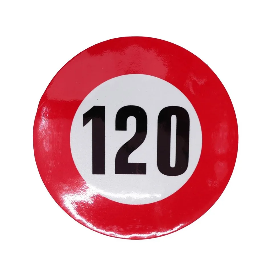 Autocolant reflectorizant limita viteza 120 km/h fi 12 cm Runkit RKAB120, imagine produs