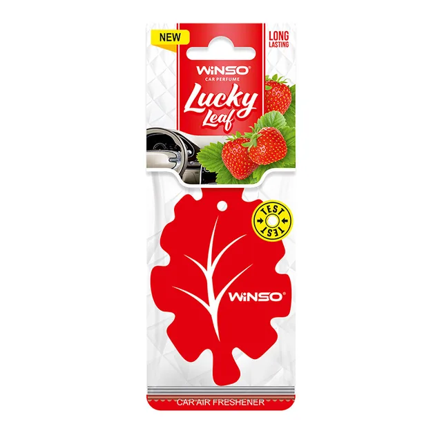 Odorizant auto card Winso Lucky Leaf Card Strawberry 537950, imagine produs