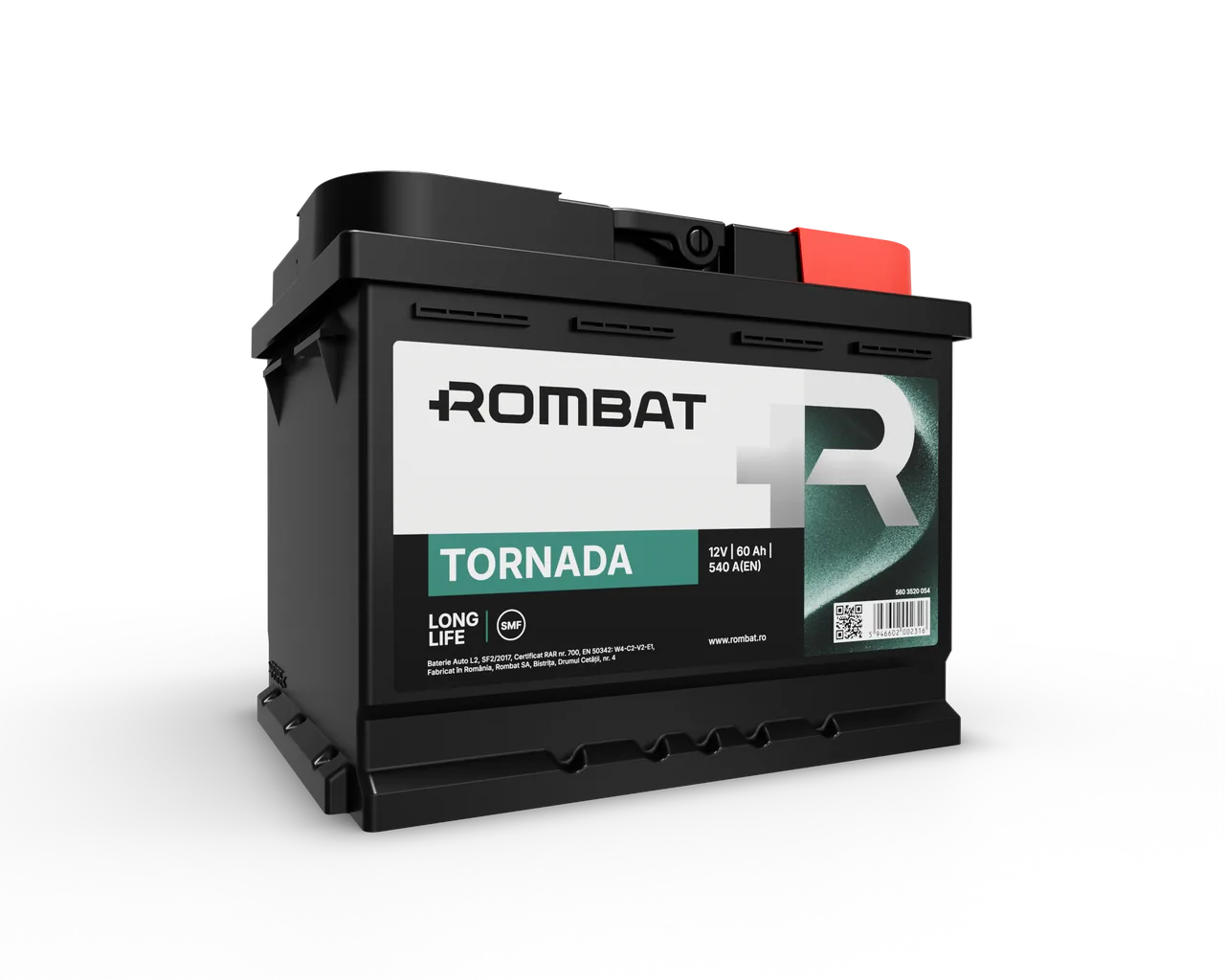 Baterie auto 5603520054 Rombat Tornada 60 Ah 540 A 12 V, imagine produs