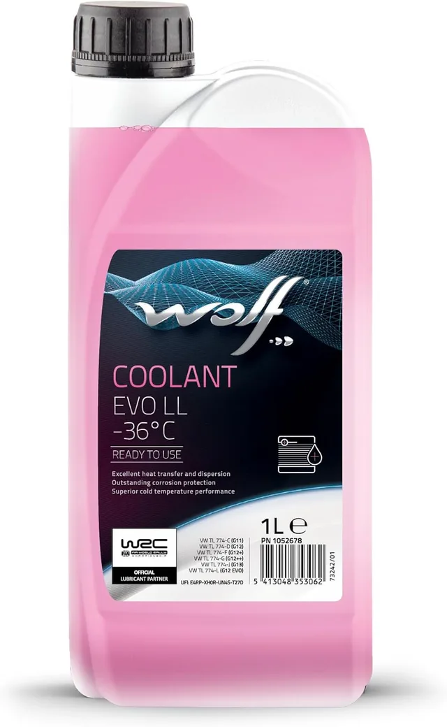 Antigel diluat rosu Wolf Coolant Evo LL -36C 5 L, imagine produs