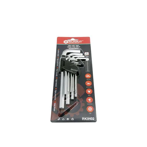 Set chei imbus hexagonale medie 9 piese Runkit RKIH02, imagine produs