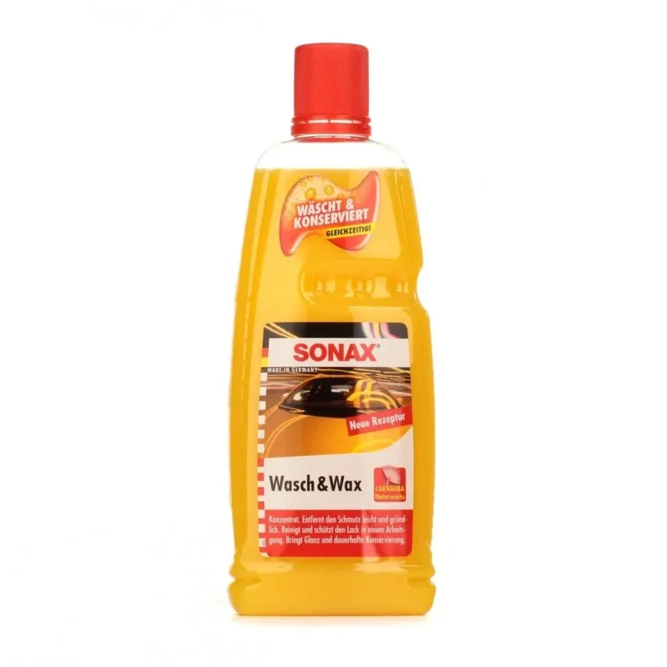 Sampon auto cu ceara Sonax Wash and Wax 1 L, imagine produs