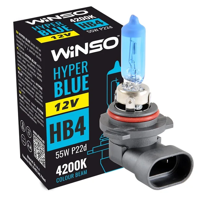 Bec halogen HB4 12V 55W 4200K Winso Hyper Blue P22d 712610, imagine produs