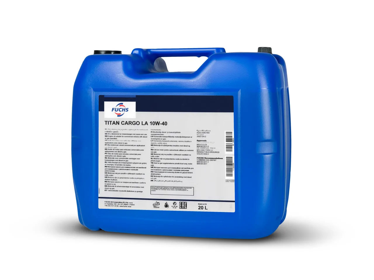 Ulei motor 20l 10W40 Fuchs Titan Cargo LA, imagine produs