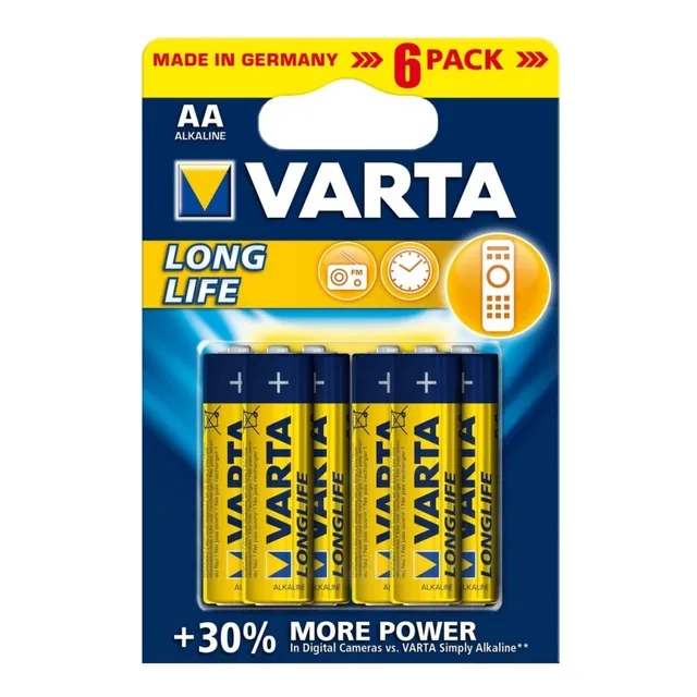 Baterii Varta LongLife AA LR6 1.5V 6 buc 4106101426, imagine produs