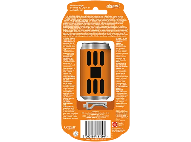Parfum masina Airpure cutie de sifon 3D portocaliu Fanta, imagine produs